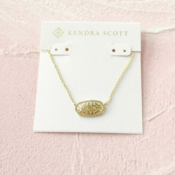 Kendra Scott Elisa Gold Filigree Gold Necklace - Picture 1 of 3